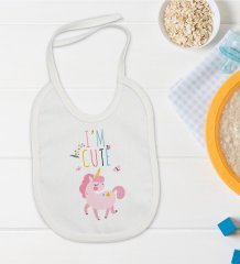 BK Kids I'm Cute Tasarımlı Bebek Mama Önlüğü - Model 1