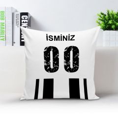 Kişiye Özel Yastık Kılıfı (Siyah Beyaz Temalı) 003