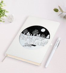 Kişiye Özel İsimli Yılbaşı Mutlu Yıllar Beyaz Defter ve Kalem Hediye Seti-24