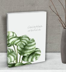 BK Gift Green Plant Tasarımlı Dekoratif Mini Kanvas Tablo 15x20cm-2