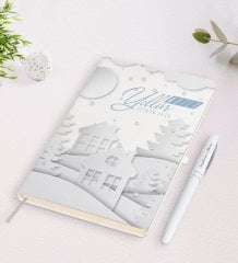 Kişiye Özel İsimli Yılbaşı Mutlu Yıllar Beyaz Defter ve Kalem Hediye Seti-23