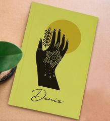 BK Gift Kişiye Özel İsimli Sarı Sert Kapaklı Defter ve Middle Kupa Seti, Arkadaşa Hediye, Yeni İş Hediyesi, Doğum Günü Hediyesi-4