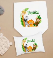 BK Kids Kişiye Özel İsimli Bebek Battaniye ve Yastık Hediye Seti, Yeni Doğan Bebek Hediyesi, Bebek Uyku Seti-27
