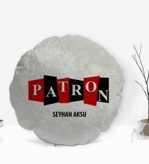 Kişiye Özel İsimli Patron Tasarımlı Dekoratif Kırlent Yastık-11