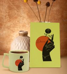 BK Gift Kişiye Özel İsimli Sarı Sert Kapaklı Defter ve Middle Kupa Seti, Arkadaşa Hediye, Yeni İş Hediyesi, Doğum Günü Hediyesi-3