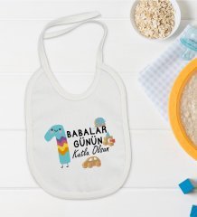 BK Kids İlk Babalar Günü Tasarımlı Bebek Mama Önlüğü - Model 4