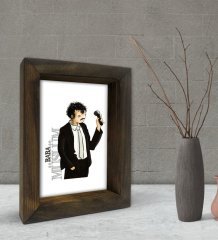BK Gift Müslüm Baba Tasarımlı Dekoratif Doğal Masif Ahşap Çerçeve 15x20cm-2