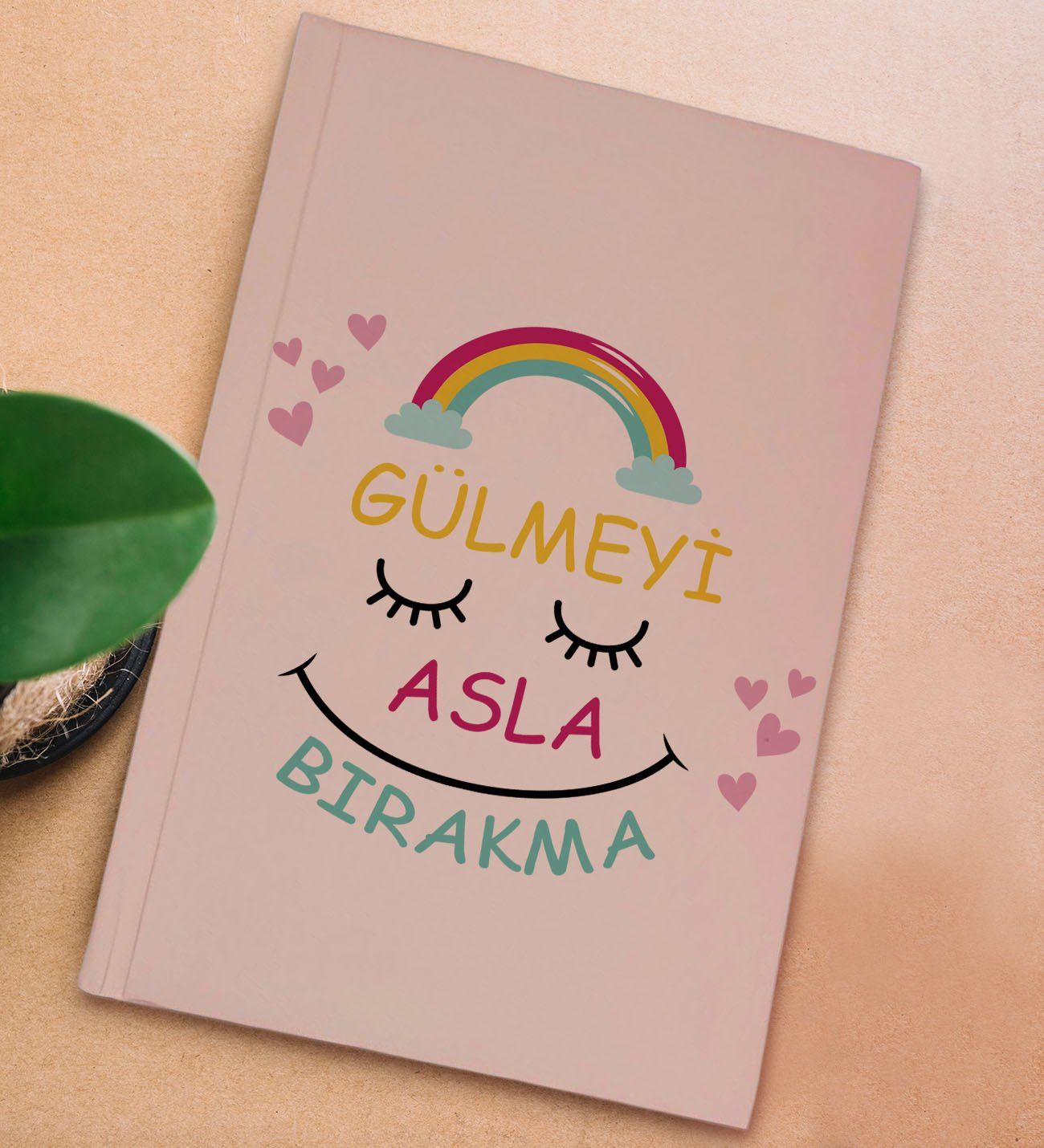 BK Gift Sert Kapaklı Pudra Pembesi Lastikli Defter , Arkadaşa Hediye, Yeni İş Hediyesi, Doğum Günü Hediyesi-17