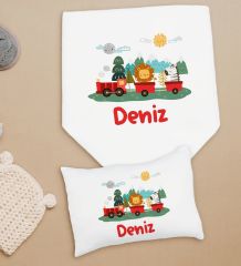 BK Kids Kişiye Özel İsimli Bebek Battaniye ve Yastık Hediye Seti, Yeni Doğan Bebek Hediyesi, Bebek Uyku Seti-25