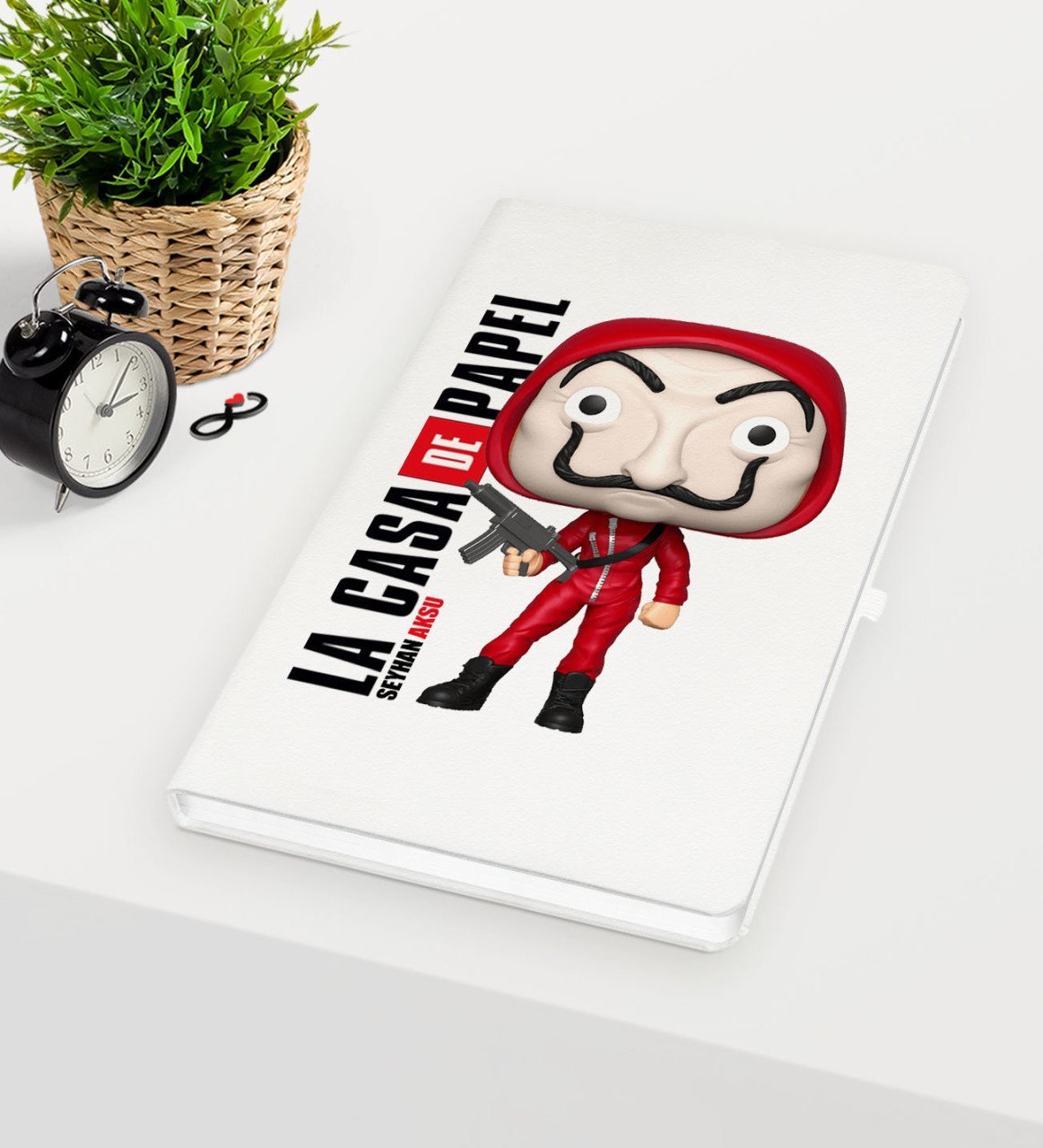 Kişiye Özel La Casa De Papel Beyaz Defter - 27