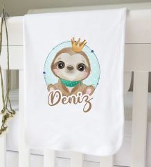 BK Kids Kişiye Özel İsimli Bebek Battaniye ve Yastık Hediye Seti, Yeni Doğan Bebek Hediyesi, Bebek Uyku Seti-24