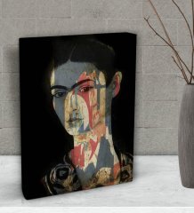 BK Gift Frida Kahlo Tasarımlı Dekoratif Mini Kanvas Tablo 15x20cm-1