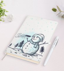 Kişiye Özel İsimli Yılbaşı Mutlu Yıllar Beyaz Defter ve Kalem Hediye Seti-18