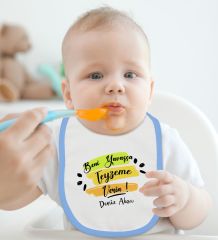 BK Kids Kişiye Özel Teyze Tasarımlı 2’li Mavi Mama Önlüğü-2