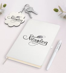 Kişiye Özel Nörolog Beyaz Defter Kalem ve Anahtarlık Hediye Seti