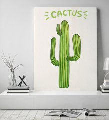 BK Gift Kaktüs Tasarımlı Kanvas Tablo 50x70cm-1