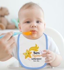 BK Kids Kişiye Özel Teyze Tasarımlı 2’li Mavi Mama Önlüğü-1