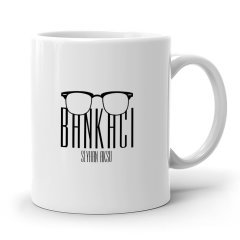 Kişiye Özel Mesleki Bankacı Tasarımlı Beyaz Kupa Bardak - 10