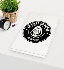 Kişiye Özel La Casa De Papel Beyaz Defter - 24