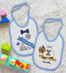 BK Kids Kişiye Özel Sünnet Tasarımlı 2’li Mavi Mama Önlüğü-2