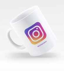 Kişiye Özel Instagram Beyaz Kupa Bardak - 2