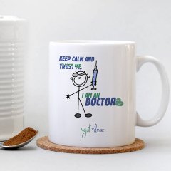 Kişiye Özel Mesleki Doktor Beyaz Kupa Bardak - 004