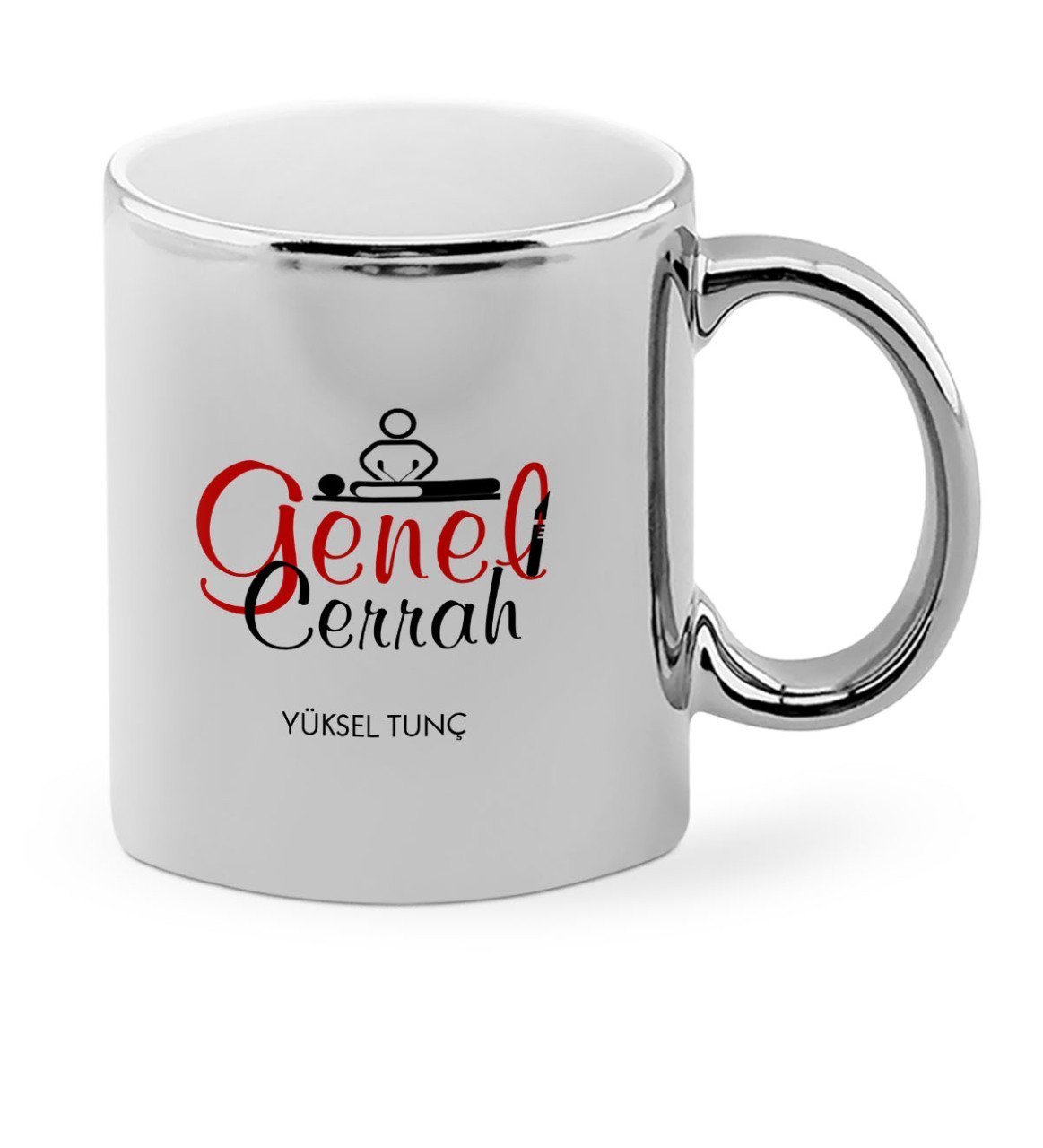 Kişiye Özel Mesleki Genel Cerrah Krom Kupa Bardak - 1