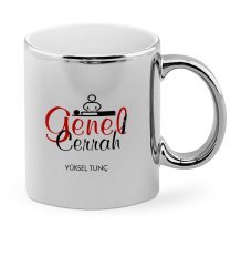 Kişiye Özel Mesleki Genel Cerrah Krom Kupa Bardak - 1