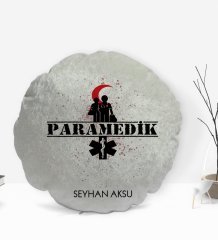Kişiye Özel İsimli Paramedik Tasarımlı Dekoratif Kırlent Yastık-2