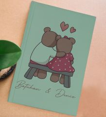 BK Gift Kişiye Özel Sevgili İsimli Yeşil Sert Kapaklı Defter ve Middle Kupa Seti, Arkadaşa Hediye, Yeni İş Hediyesi, Doğum Günü Hediyesi-4