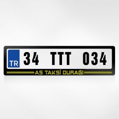 Kişiye Özel Taksi Durağı Plakalık - 2