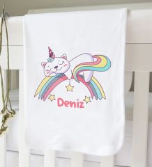BK Kids Kişiye Özel İsimli Bebek Battaniye ve Yastık Hediye Seti, Yeni Doğan Bebek Hediyesi, Bebek Uyku Seti-19