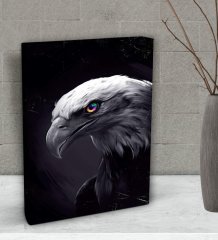 BK Gift Eagle Tasarımlı Dekoratif Mini Kanvas Tablo 15x20cm-1