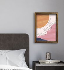 BK Gift Otel Odası Konseptli Doğal Masif Ahşap Çerçeveli Tablo 45x65cm-104