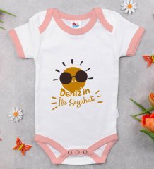 BK Kids Kişiye Özel Pembe Bebek Body Zıbın - Model 146