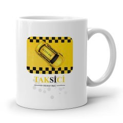 Kişiye Özel Mesleki Taksici Tasarımlı Beyaz Kupa Bardak - 3