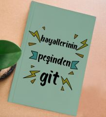 BK Gift Sert Kapaklı Su Yeşili Lastikli Defter , Arkadaşa Hediye, Yeni İş Hediyesi, Doğum Günü Hediyesi-21