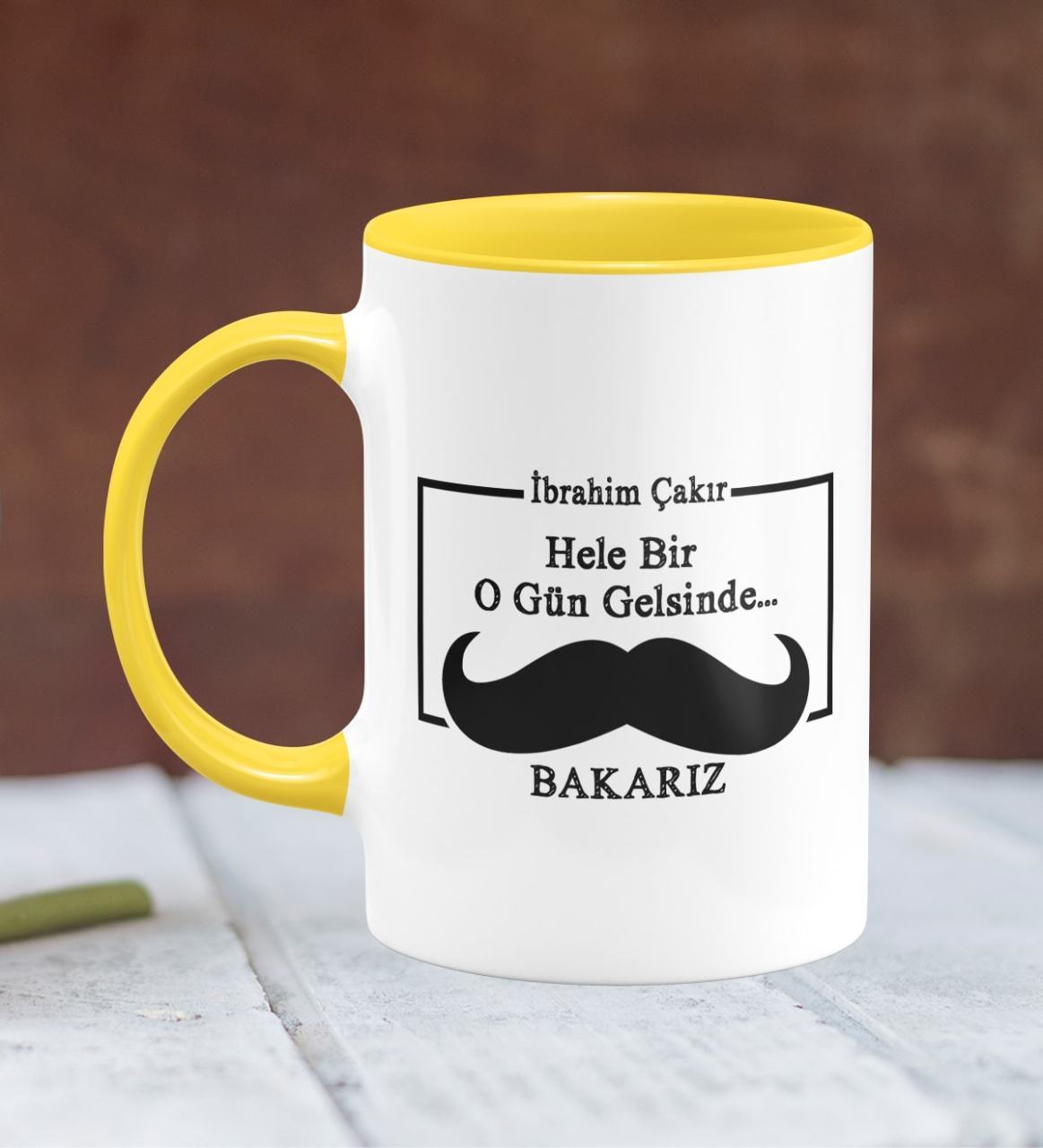 Kişiye Özel Babalar Günü Temalı Sarı Kupa Bardak 31-351S