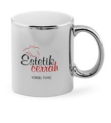 Kişiye Özel Mesleki Estetik Cerrah Krom Kupa Bardak - 1