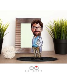 BK Gift Kişiye Özel Erkek Doktor Karikatürlü Ahşap Biblo-8