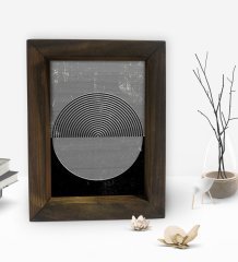 BK Gift Modern Art Tasarımlı Dekoratif Doğal Masif Ahşap Çerçeve 15x20cm-4