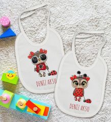 BK Kids Kişiye Özel İsimli 2’li Beyaz Mama Önlüğü-16