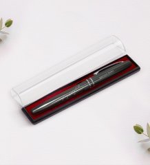 Kişiye Özel Atatürk İmzalı Füme Metal Roller Kalem