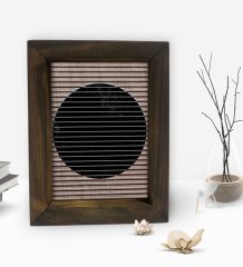 BK Gift Modern Art Tasarımlı Dekoratif Doğal Masif Ahşap Çerçeve 15x20cm-3