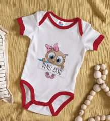 BK Kids Kişiye Özel İsimli Kırmızı Bebek Body Zıbın-46