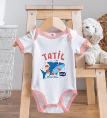 BK Kids Kişiye Özel Pembe Bebek Body Zıbın - Model 141