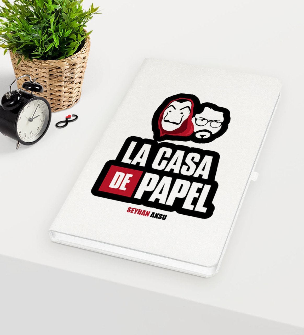 Kişiye Özel La Casa De Papel Beyaz Defter - 18