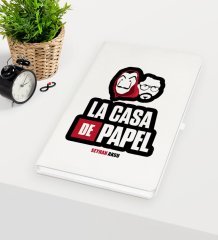 Kişiye Özel La Casa De Papel Beyaz Defter - 18