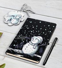 Kişiye Özel İsimli Yılbaşı Mutlu Yıllar Siyah Defter Kalem ve Anahtarlık Hediye Seti-18