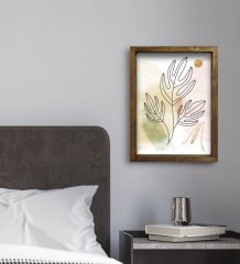 BK Gift Otel Odası Konseptli Doğal Masif Ahşap Çerçeveli Tablo 45x65cm-99